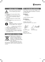 Preview for 73 page of Würth 0891 106 3 Translation Of The Original Operating Instructions