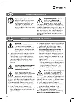 Preview for 74 page of Würth 0891 106 3 Translation Of The Original Operating Instructions