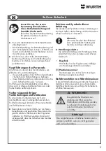 Preview for 5 page of Würth 0891 110 640 Translation Of The Original Operating Instructions