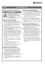 Preview for 6 page of Würth 0891 110 640 Translation Of The Original Operating Instructions