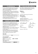 Preview for 11 page of Würth 0891 110 640 Translation Of The Original Operating Instructions