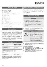 Preview for 14 page of Würth 0891 110 640 Translation Of The Original Operating Instructions