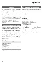 Preview for 32 page of Würth 0891 110 640 Translation Of The Original Operating Instructions