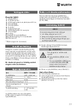 Preview for 77 page of Würth 0891 110 640 Translation Of The Original Operating Instructions