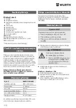 Preview for 112 page of Würth 0891 110 640 Translation Of The Original Operating Instructions