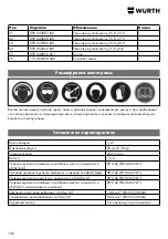 Preview for 146 page of Würth 0891 703 160 Operating Instructions Manual