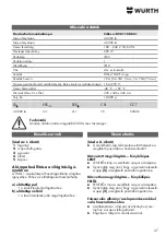 Preview for 47 page of Würth 0981 180 841 Operating Instructions Manual