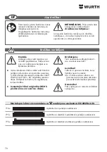 Preview for 70 page of Würth 0981 180 841 Operating Instructions Manual