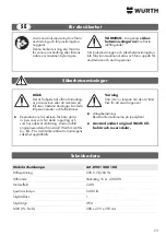 Preview for 23 page of Würth 0981 280 100 Operating Instructions Manual