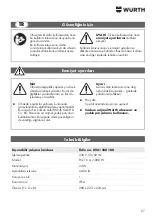 Preview for 27 page of Würth 0981 280 100 Operating Instructions Manual