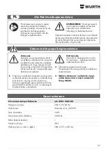 Preview for 29 page of Würth 0981 280 100 Operating Instructions Manual