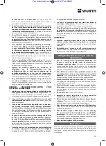 Preview for 33 page of Würth 5701 109 00X Translation Of The Original Operating Instructions