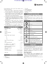 Preview for 66 page of Würth 5701 109 00X Translation Of The Original Operating Instructions