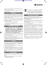 Preview for 67 page of Würth 5701 109 00X Translation Of The Original Operating Instructions