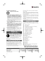 Preview for 10 page of Würth 5707 011 X Original Operating Instructions