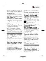 Preview for 12 page of Würth 5707 011 X Original Operating Instructions