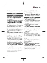 Preview for 24 page of Würth 5707 011 X Original Operating Instructions