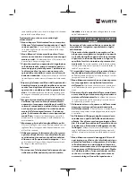 Preview for 28 page of Würth 5707 011 X Original Operating Instructions