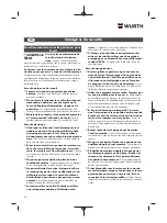 Preview for 38 page of Würth 5707 011 X Original Operating Instructions