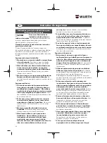 Preview for 60 page of Würth 5707 011 X Original Operating Instructions