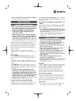 Preview for 68 page of Würth 5707 011 X Original Operating Instructions