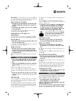 Preview for 77 page of Würth 5707 011 X Original Operating Instructions