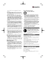 Preview for 85 page of Würth 5707 011 X Original Operating Instructions