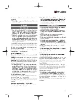 Preview for 107 page of Würth 5707 011 X Original Operating Instructions