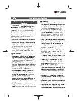 Preview for 109 page of Würth 5707 011 X Original Operating Instructions