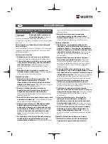 Preview for 129 page of Würth 5707 011 X Original Operating Instructions