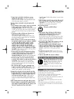 Preview for 132 page of Würth 5707 011 X Original Operating Instructions