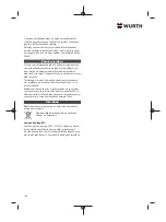 Preview for 180 page of Würth 5707 011 X Original Operating Instructions