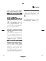 Preview for 212 page of Würth 5707 011 X Original Operating Instructions