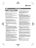 Preview for 213 page of Würth 5707 011 X Original Operating Instructions