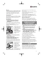 Preview for 221 page of Würth 5707 011 X Original Operating Instructions