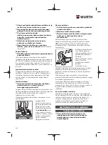 Preview for 242 page of Würth 5707 011 X Original Operating Instructions