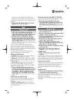 Preview for 272 page of Würth 5707 011 X Original Operating Instructions