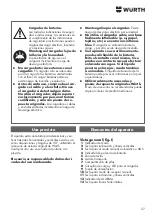 Preview for 27 page of Würth 5709 300 111 Translation Of The Original Operating Instructions