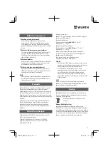 Preview for 75 page of Würth BMH 40-BL Translation Of The Original Operating Instructions