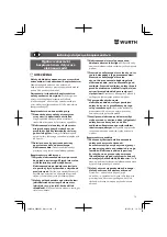 Preview for 76 page of Würth BMH 40-BL Translation Of The Original Operating Instructions