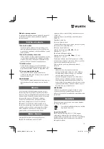 Preview for 97 page of Würth BMH 40-BL Translation Of The Original Operating Instructions