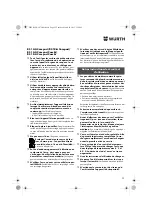 Preview for 22 page of Würth BS 14-A Compact Translation Of The Original Operating Instructions