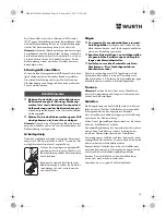 Preview for 10 page of Würth EMS 18-A EC SL Translation Of The Original Operating Instructions