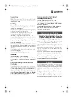 Preview for 19 page of Würth EMS 18-A EC SL Translation Of The Original Operating Instructions