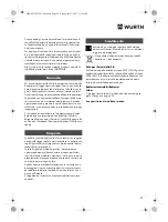 Preview for 29 page of Würth EMS 18-A EC SL Translation Of The Original Operating Instructions