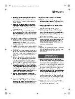 Preview for 65 page of Würth EMS 18-A EC SL Translation Of The Original Operating Instructions