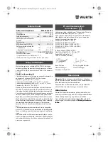 Preview for 82 page of Würth EMS 18-A EC SL Translation Of The Original Operating Instructions