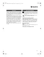 Preview for 118 page of Würth EMS 18-A EC SL Translation Of The Original Operating Instructions