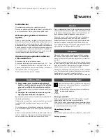 Preview for 133 page of Würth EMS 18-A EC SL Translation Of The Original Operating Instructions