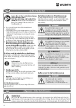 Preview for 4 page of Würth ESF 500-E Universal Operating Instructions Manual